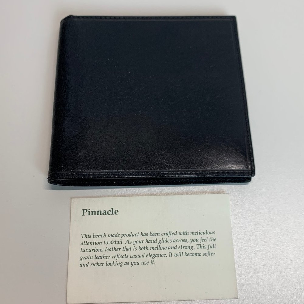 NWT Belton Black Calf Leather Bi Fold Wallet